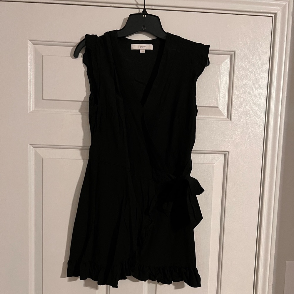 Loft Romper with Ruffle Hem & Side Tie
